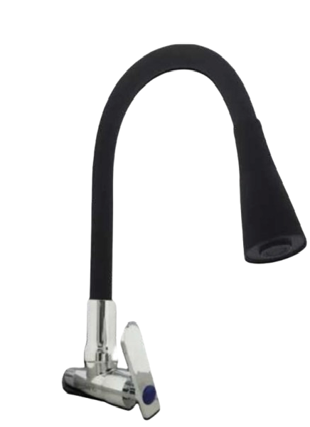LLAVE PARED FLEXIBLE NEGRA